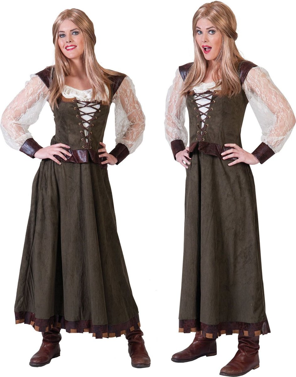 Robin Hood Kostuum | Robin Hood De Armenhelper Jurk Vrouw | Maat 44-46 | Carnaval kostuum | Verkleedkleding